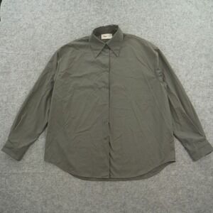 Rare Studio Doe x Todayful Top Womens One Size Gray Button Up Relaxed Streetwear